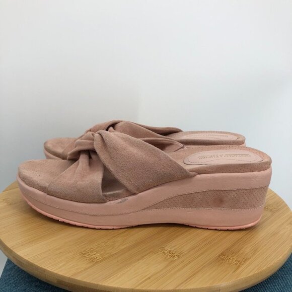 Donald J Pliner Sportique Daisy Shrimp twist  top slide wedge sandals 7.5 - Picture 5 of 16